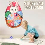 Kids Easter Sticky Ball Dartboard Game Set - Image 4
