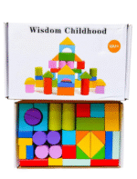 Wooden Colorful Children's Particle Building Blocks Puzzle Toys
