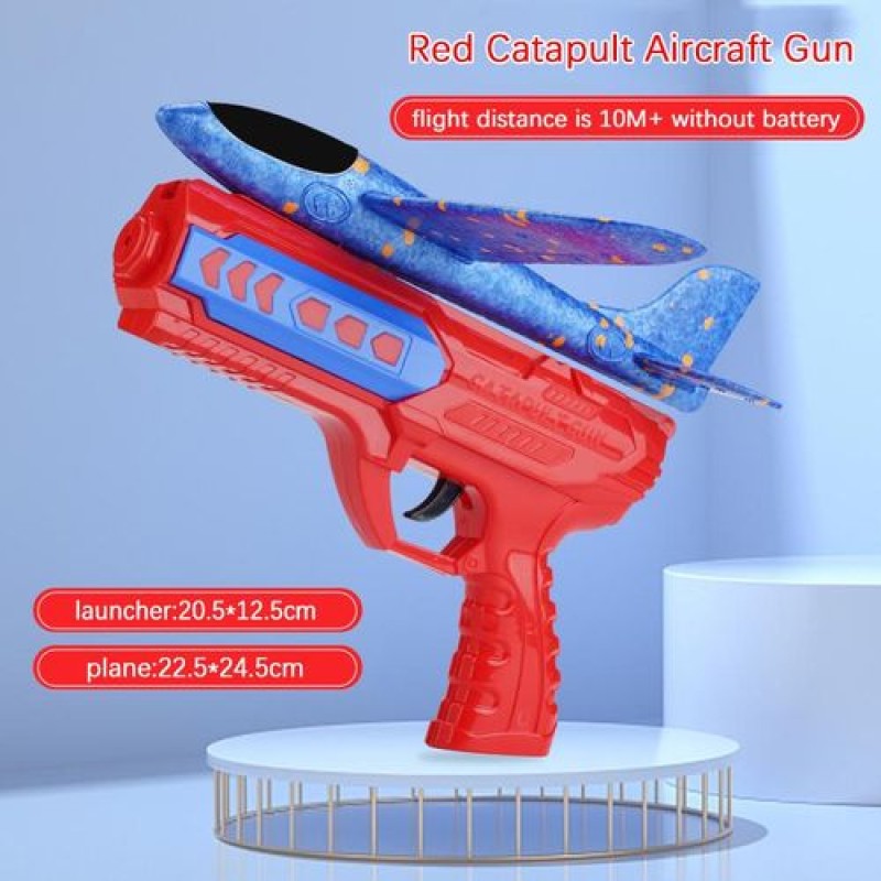 Indoor Outdoor Foam Glider Catapult Gun Plane Toy for Girls Boys